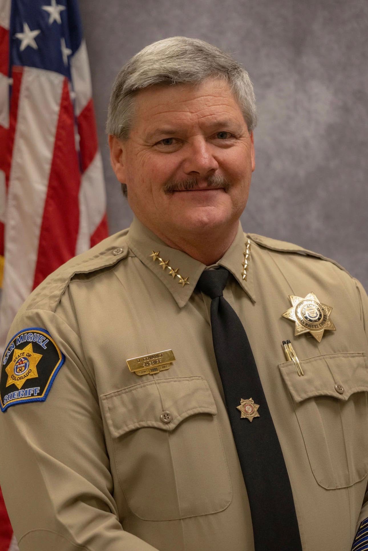 Sheriff Dan Covault in uniform